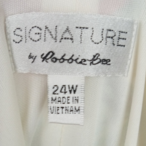 NWOT Signature by Robbie Bee Cowl Neck Floral Chiffon Handkerchief Dress Sz. 24W - Picture 11 of 14